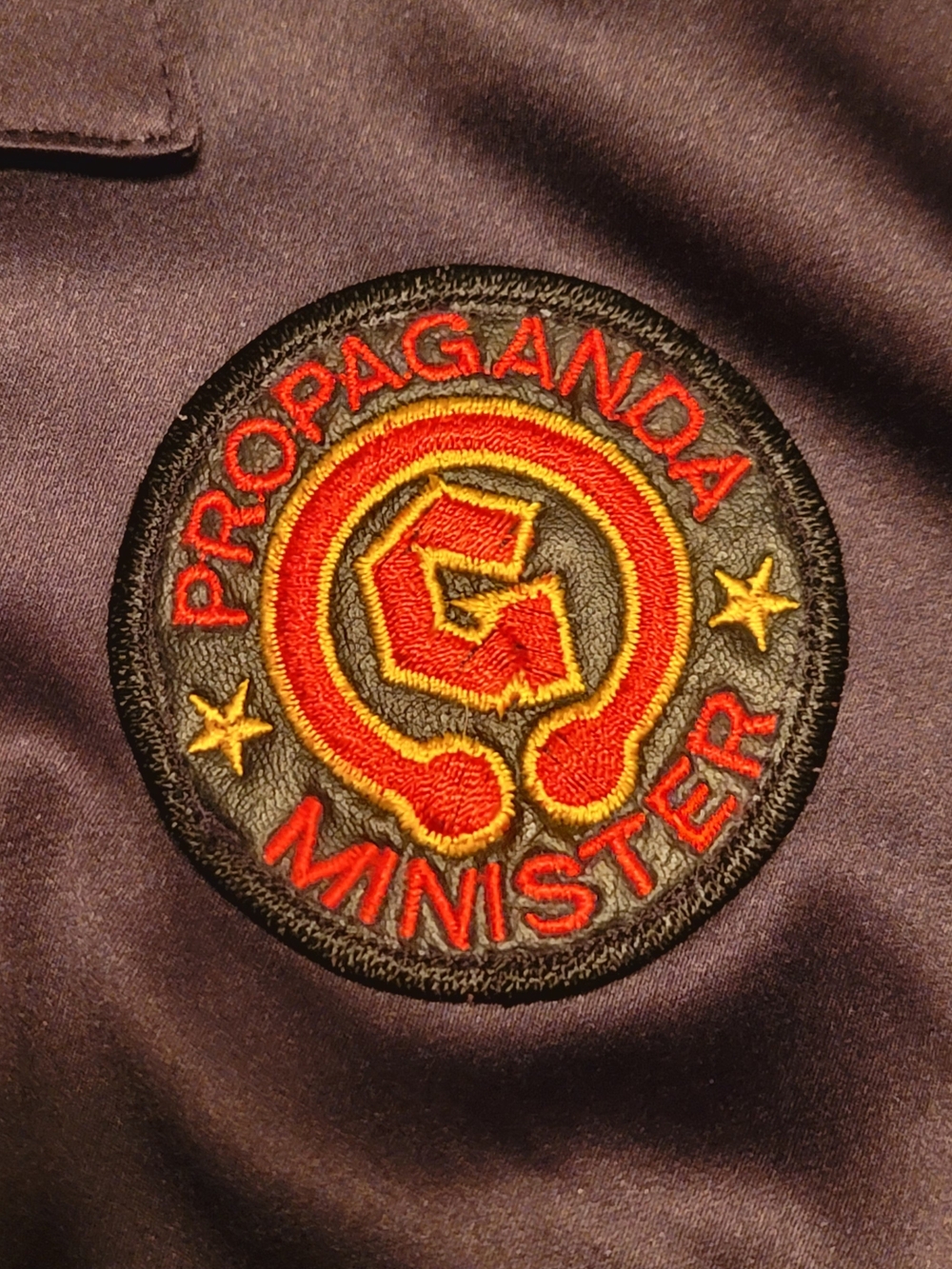 Genitorturers Propaganda Minister Embroidered Patch Tuxedo Shirt - Red & Gold